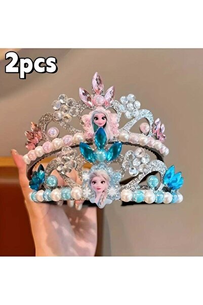 LIXADA قطعتان من عصابة الرأس على شكل تاج الأميرة إلسا من فروزن
