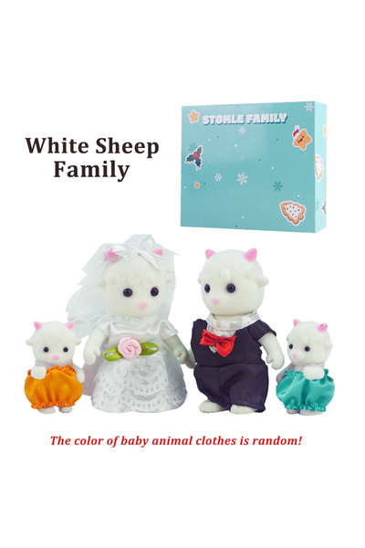 Choice1 مجموعة ألعاب محاكاة حيوانات رنة باندا، عائلة الغابة، أرنب، بيت الدمية...