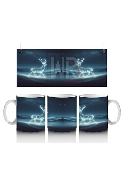 Luluyen Gothic Halloween Printed Mug with Ghost Ship Figure on Foggy Sea