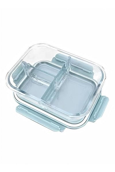 Generic Portable Bpa-free Lunch Box, Bento Box, Glass Lunch Box, Microwaveable (CAPACITY 1040ML)