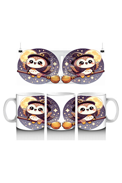 Luluyen كوب مطبوع عليه شكل شبح لطيف للأطفال مع سلة حلوى خاصة للهالوين