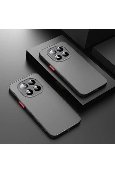 Fibaks Case for Xiaomi Redmi Note 14 Pro Case Matte No Fingerprint Hard Silicone Cover with Camera Protection Colorful Keys