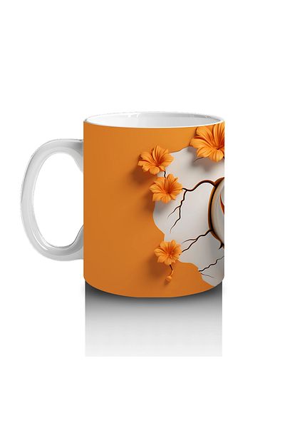 Luluyen Squirrel Pumpkin on Orange Background – Gift Coffee Mug