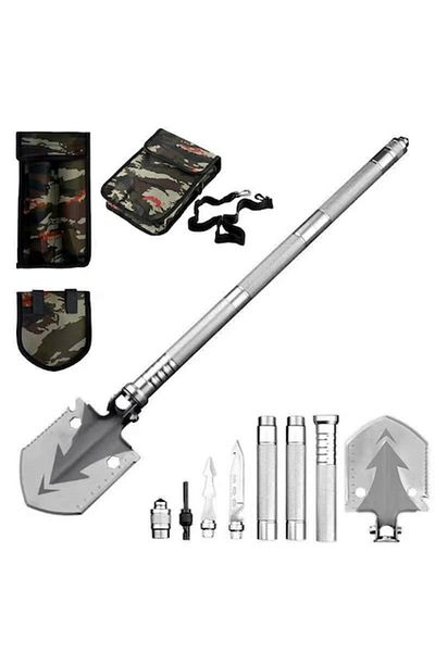 OEM Multifunctional shovel, 14 in 1, for camping, emergencies + Shovel transport bag