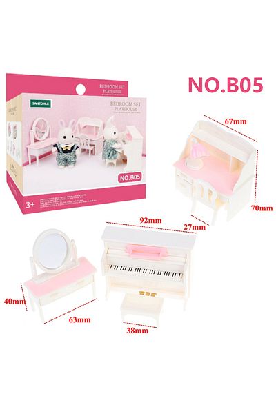 Choice11 B05 Miniature Furniture 1:12 Dollhouse Kitchen Livingroom Bedroom Set DIY Scene Doll Play Decoration