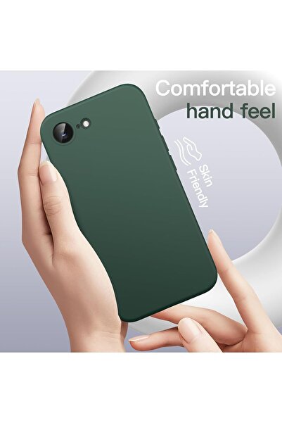 Fibaks Apple iPhone 16E Kılıf Kadife Lansman Soft Yumuşak Liquid Silikon Kamera Korumalı Kapak