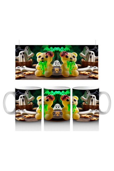 Luluyen كوب مطبوع عليه الهالوين مع شخصيات ممتعة لزي الوحش الأخضر