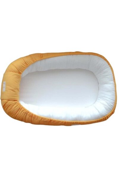NO BRAND Babynest for children, cotton, 85 x 55 cm, Maradalia, Yellow White