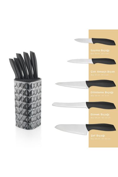 intoku Knife Set Stainless Steel Set of 6