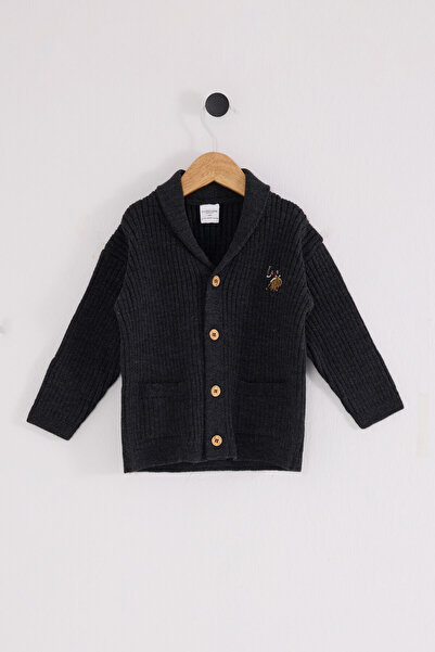 U.S. Polo Assn. U.S. Polo Assn Baby Boy Gray Cardigan
