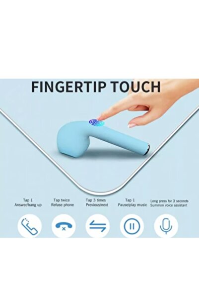 K KATHODE Casti Wireless Planet Tech Tws I12 Inpods, Bluetooth, Power Bank, Touch Control, Albastru