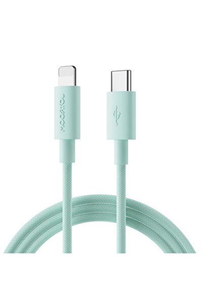 Joyroom Fast Charging Data Cable with USB-C to Lightning Connector, PD 20W, 25 cm, Mint