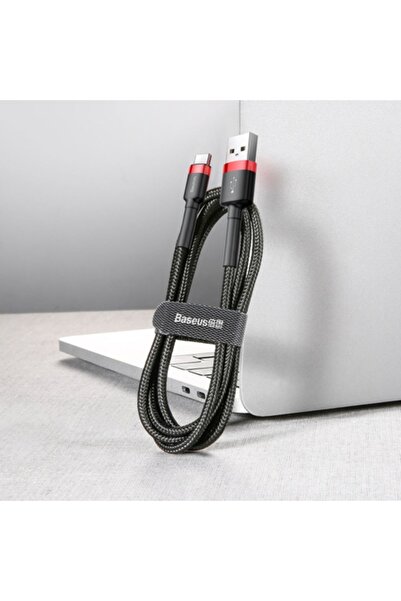 OEM Cablu de încărcare USB tip C la USB cu încărcare rapidă 2A, 3 metri, negru-roșu