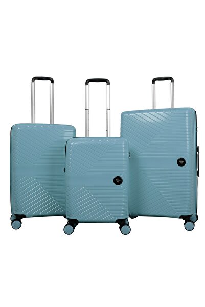 NASA U S NASA U.S PP - SİLİKON KIRILMAZ 3 LÜ VALİZ SETİ ICEBLUE