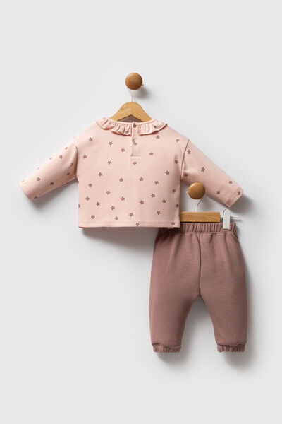 U.S. Polo Assn. Baby Girl Winter Regular Fit Pink Baby Set Usb2759-C-V1