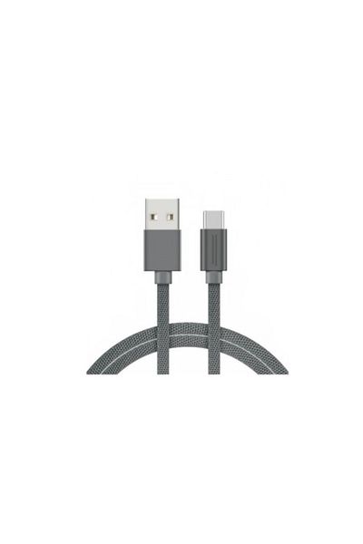 SOHO USB to USB-C Reinforced Data Cable, 2 meters, Gray