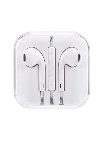 MOBİ STORE Headphones with Microphone and Volume Control for iPhone, 3.5mm Jack, White