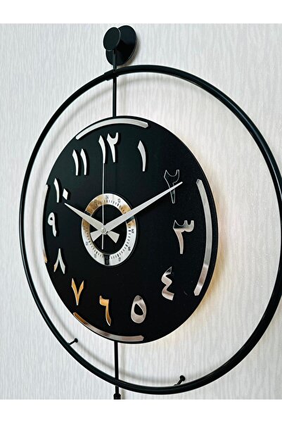 Pey Aksesuar 50x70 cm Metal PLEKSİ Ahşap Ve Işığın Muhteşem Uyumu Duvar Saati...