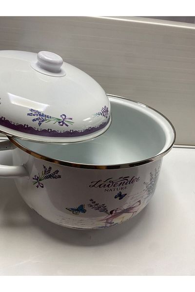 GRÜNBERG Enameled saucepan, florist model