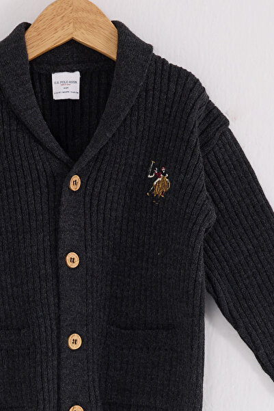 U.S. Polo Assn. U.S. Polo Assn Baby Boy Gray Cardigan