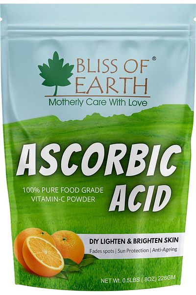 bliss of earth Ascorbic Acid Powder Pure Food Grade Vitamin-C Rich Powder 226 gm