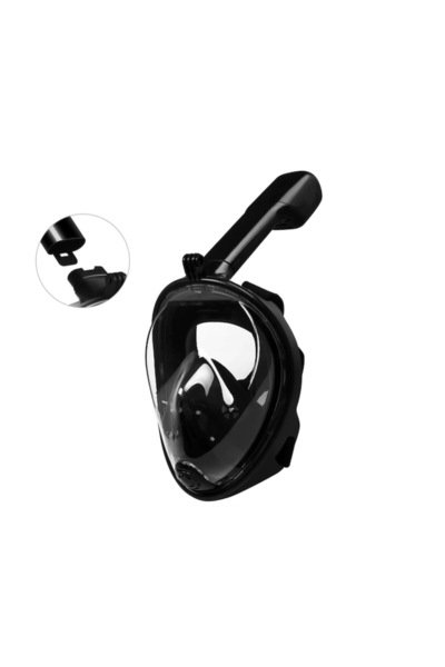Bibilel Kids Full-face snorkeling mask with snorkel, size S/M, camera mount, Black