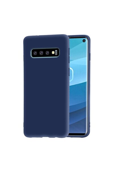 Bibilel Husă de protecție din silicon pentru Samsung Galaxy S10, bara de protecție ultraslim, albastru marin, BBL844