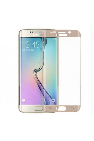 Bibilel Folie protectie de sticla 9H pentru Samsung Galaxy S6 Edge, Auriu