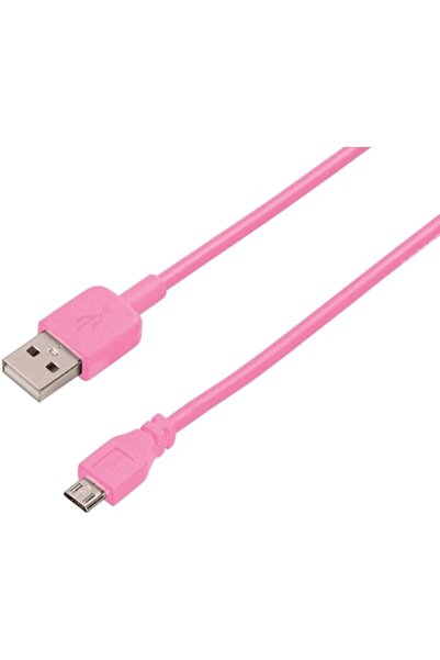 Bibilel Cablu de date/încărcare Micro USB, 3 m, roz