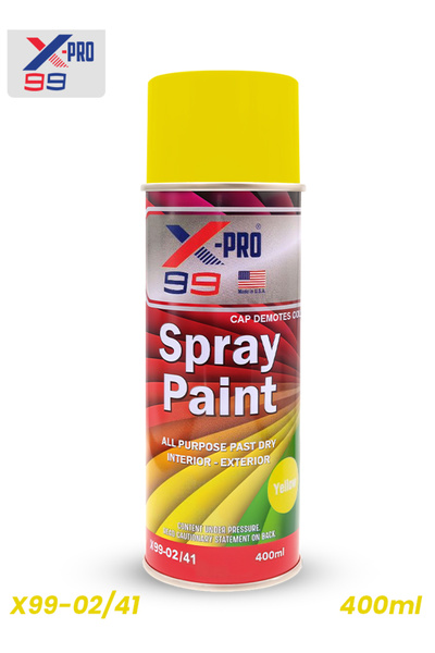 XPRO X-PRO 99 Yellow Spray Paint 400ml Fast Dry, Multi-Surface, Gloss Finish, UV Protection X99-02/41