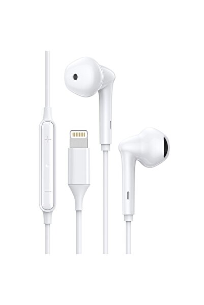 SOHO In-ear headphones with compatible Apple connector, Dub Step bass model with microphone, White