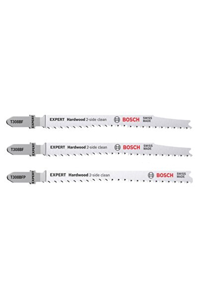 Bosch - Set of 3 vertical saw blades Hardwood 2-side Clean EXPERT, 2x T 308 BF, 1x T 308 BOF