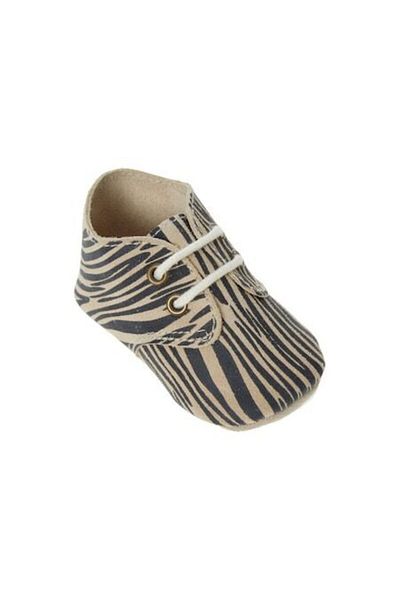 XQ - Ghete din piele, imprimeu animal zebră, 6-12 luni, mărimea 19 EU
