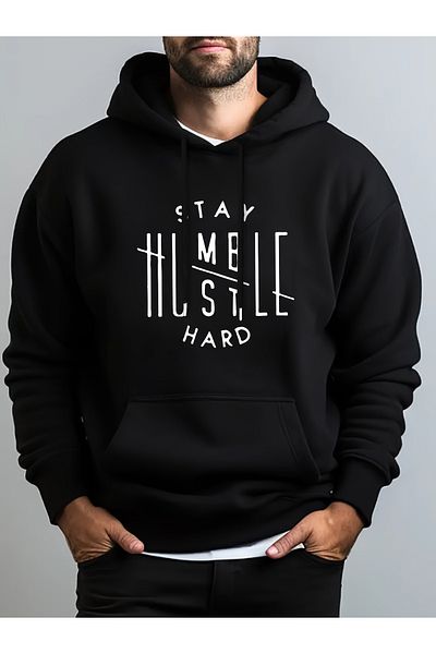 uyguntarz Unisex Stay Low Printed Oversize Sweatshirt