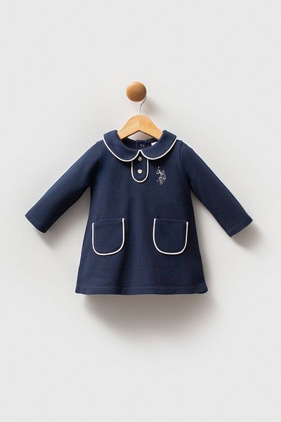 U.S. Polo Assn. U.S. Polo Assn Baby Girl Navy Blue Dress