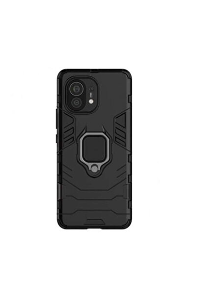 SOHO Husă de protecție pentru Xiaomi 12 cu inel magnetic Popsocket - Neagră