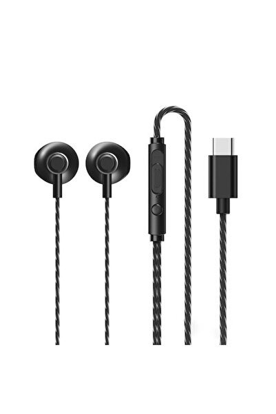 Bibilel Casti cu microfon, Conector Type-C, Deep bass, Negru