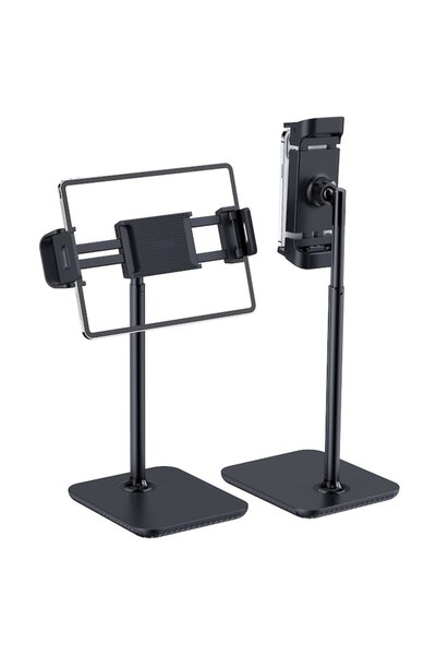 OEM Suport telescopic reglabil pentru telefoane și tablete (4,7-12,9 inci) cu bază stabilă - negru