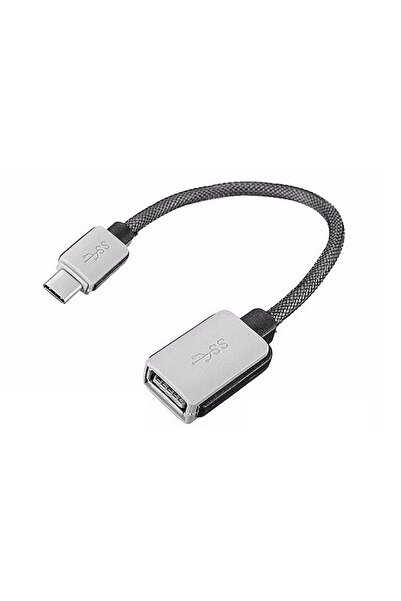 Bibilel Cablu 3.1 Type C la USB (mama) - Adaptor HUB de tip C pentru transfer date, 20 cm, Ranforsat, pentru