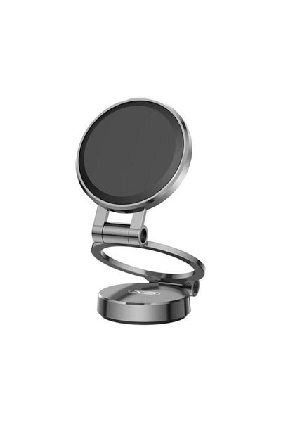REDz Accessories Tri-Fold Magnetic Car Mount, Suction Cup/Adhesive Base and MagSafe Compatible, XO C160, Black