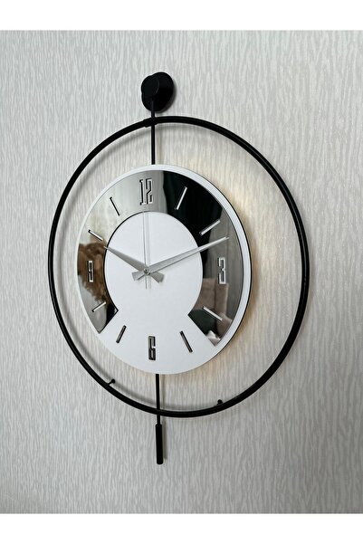 Pey Aksesuar 50x70 cm Metal PLEKSİ Ahşap Ve Işığın Muhteşem Uyumu Duvar Saati...