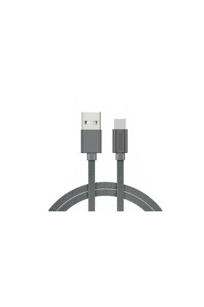 SOHO USB to USB-C Reinforced Data Cable, 2 meters, Gray