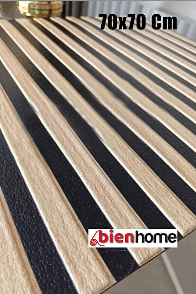 Bien Home Lambri Ahşap Duvar Çıtası Desenli Kendinden Yapışkanlı Akustik Duvar Panel Köpük 70x70cm 0,50M²