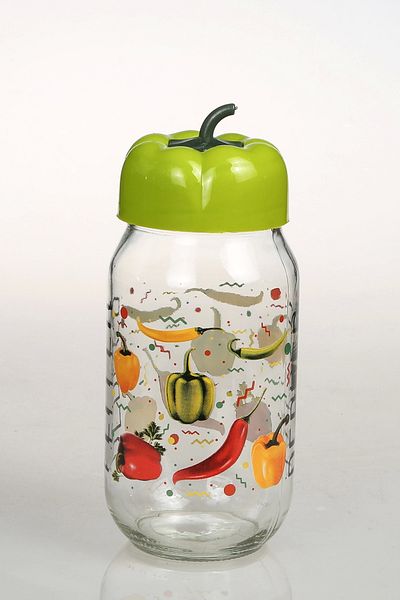 PRATİKOBA Patterned Jar with Pepper Lid 1000 Cc Royaleks-Bkd1000