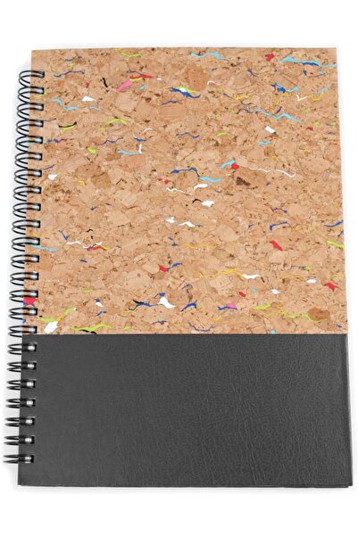 Arhi Design Agenda nedatata A5 cu spira si coperti din pluta,