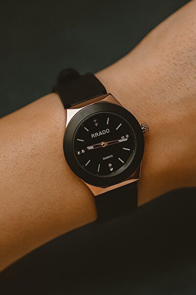 TAKIŞTIR Black Color Women's Watch with Silicone Cord