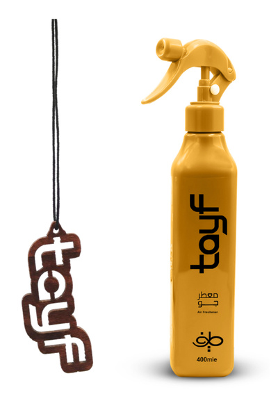 Tayf معطر جو 400 مل أصفر مع معطر معلق - عطر يدوم طويلاً للسيارة والمنزل
