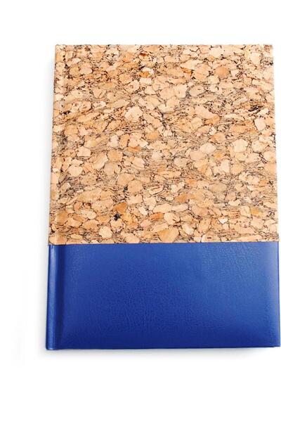 Arhi Design Agenda A5 nedatata cu coperti din pluta, albastra