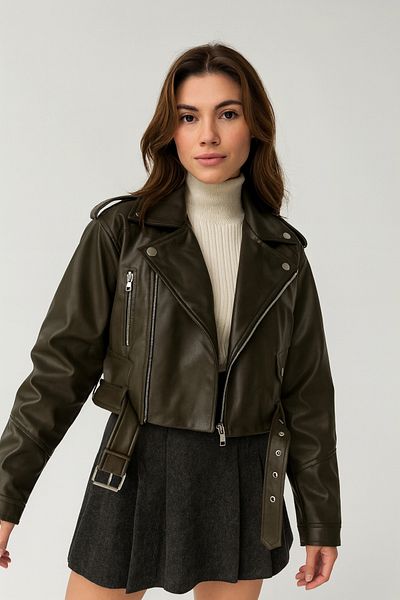 My Blog Khaki Vintage Leather Jacket