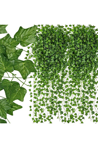 SERSIMO Set de 6 ghirlande artificiale din iederă pentru decor, 6x208cm, frun...